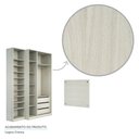 Ver imagem 7 de Guarda Roupa Closet sem Portas 4 Peças, 3 Gavetas, Sapateira e Cabeceira 94cm Prime Luciane Móveis