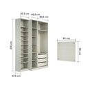 Ver imagem 5 de Guarda Roupa Closet sem Portas 4 Peças, 3 Gavetas, Sapateira e Cabeceira 94cm Prime Luciane Móveis