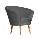 Ver imagem 2 de Poltrona Cadeira Decorativa Pétala - Veludo Grafite