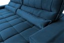 Ver imagem 6 de Sofá Retrátil Reclinável Supremo 2,10m Suede Velut Azul Marinho Molas no Assento - King House