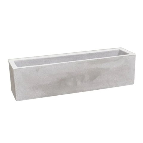 Cachepot Floreira Flat para Plantas 57 Cimento Queimado Japi