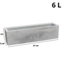 Ver imagem 3 de Cachepot Floreira Flat para Plantas 57 Cimento Queimado Japi