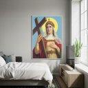 Ver imagem 2 de Quadro Decorativo Santa Helena - 70x50cm:moldura Branca