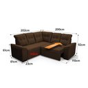 Ver imagem 3 de Sofá Canto London Suede Velut - King House