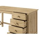 Ver imagem 5 de Escrivaninha em Madeira Maciça com 4 Gavetas Marrom Antique