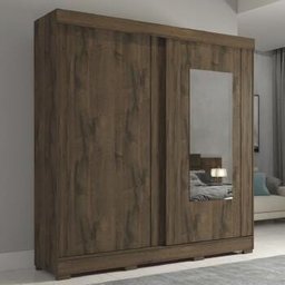 Guarda-Roupa Roupeiro Panan Ilheus 2 Portas 3 Gavetas com Espelho - 4