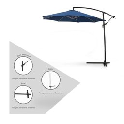 Guarda-Sol Ombrelone Suspenso Aluminio Polyester 3,0 Az Capa IWOBLC-300AZ Importway - 2