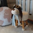 Ver imagem 4 de Banco Pelúcia Infantil Urso Aviador SILVIA & POLITO COM. E CONF. DE VEST.