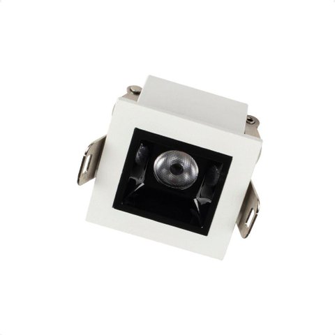 Spot de Led Embutir Taschibra Arch Pontual 2w 2700k Bivolt Branco com Preto