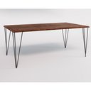 Ver imagem 3 de Conjunto de Mesa Eames Clips de Ferro Preto Tampo Amêndoa 135x75 6 Cadeiras Preta Assento Vermelho