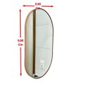 Ver imagem 4 de Espelho Decorativo Adnet Oval Orgânico 50x80 Cm + Pendurador:marron