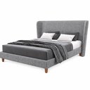Ver imagem 5 de Cama Japonesa com Cabeceira Corea Queen Linho Cinza - Sallar Home