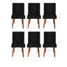 Kit 6 Cadeiras Sala de Jantar Cozinha Estofada Paris Reforçada Suede - Twdecora - 1