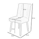 Ver imagem 7 de Kit 6 Cadeiras Sala de Jantar Cozinha Estofada Paris Reforçada Suede - Twdecora