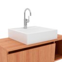 Ver imagem 7 de Kit Banheiro Com Cuba Inclusa Gabinete e Balcão Móvel Cor: Amêndoa