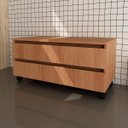 Ver imagem 5 de Kit Banheiro Com Cuba Inclusa Gabinete e Balcão Móvel Cor: Amêndoa