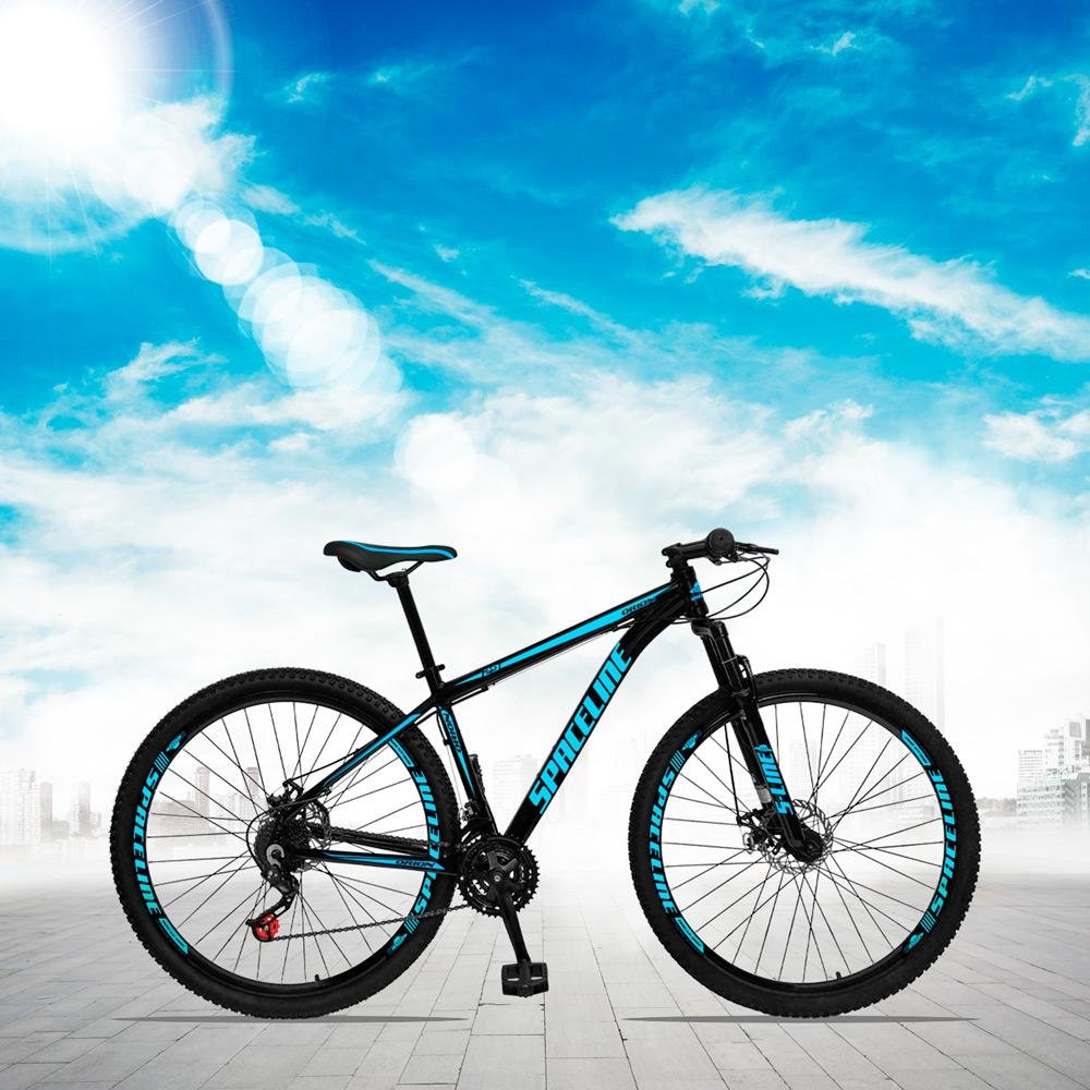 Bicicleta Orion Aro 29 Quadro Alumínio Suspensão 21 Marchas Freio a Disco Mecânico - Spaceline - Pre - 2