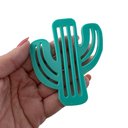 Ver imagem 6 de Kit 4 Porta Copo Decorativo em Silicone Formato Cacto Suporte Mesa Bolacha Chopp Verde Água