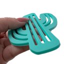 Ver mais imagens de Kit 4 Porta Copo Decorativo em Silicone Formato Cacto Suporte Mesa Bolacha Chopp Verde Água