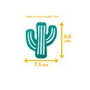 Ver imagem 5 de Kit 4 Porta Copo Decorativo em Silicone Formato Cacto Suporte Mesa Bolacha Chopp Verde Água