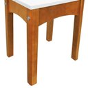 Ver imagem 5 de Banco Médio Áustria Madeira Maciça Assento Mdf Laqueado - Amêndoa/branco