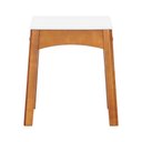 Ver imagem 2 de Banco Médio Áustria Madeira Maciça Assento Mdf Laqueado - Amêndoa/branco
