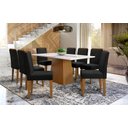 Ver imagem 1 de Conjunto Jasmin 1,80M com 8 Cadeiras Ana Th Móveis Ype I Off White I Vl07