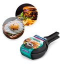 Ver imagem 3 de Frigideira Dupla Hamburgueira e Omeleteira Antiaderente 14 Cm Preto