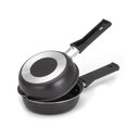 Ver imagem 1 de Frigideira Dupla Hamburgueira e Omeleteira Antiaderente 14 Cm Preto