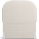 Ver imagem 6 de Cabeceira Cama Box 100cm Lanna com Puff Recamier Doha W01 Bouclê Creme - Lyam Decor