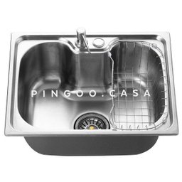 Cuba para Cozinha Gourmet Pia Aço Inox com Acessórios Nawa 50cm e Torneira Gourmet Munim Pingoo - 3