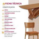 Ver imagem 6 de Conjunto de Jantar Venus 8 Lugares Tampo em MDF Caramelo 220cm Moderna