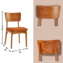 Ver imagem 4 de Conjunto de Jantar Venus 8 Lugares Tampo em MDF Caramelo 220cm Moderna