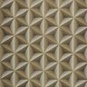 Papel De Parede Geométrico 3D Dourado E Prata - 1