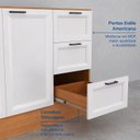 Ver imagem 5 de Balcão 2 Portas 3 Gavetas 120cm sem Tampo Soho CabeCasa MadeiraOriginals Freijó/Branco