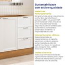 Ver mais imagens de Balcão 2 Portas 3 Gavetas 120cm sem Tampo Soho CabeCasa MadeiraOriginals Freijó/Branco