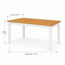 Ver imagem 3 de Conjunto 1 Mesa 4 Cadeiras Madeira Maciça de Pinus e MDF Denver Branco/Mel Âmbar