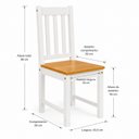 Ver imagem 4 de Conjunto 1 Mesa 4 Cadeiras Madeira Maciça de Pinus e MDF Denver Branco/Mel Âmbar