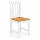 Ver imagem 6 de Conjunto 1 Mesa 4 Cadeiras Madeira Maciça de Pinus e MDF Denver Branco/Mel Âmbar