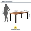 Ver imagem 3 de Conjunto Sala de Jantar Mesa 8 Cadeiras Corino Tampo de Madeira Maciça Pinus Athenas Madri