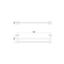 Ver imagem 2 de Porta Toalha Barra Duplo Athena Cromado Meber