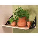 Ver imagem 2 de Prateleira em Madeira Maple 40x25x1,5 Cm com Suporte Metálico Preto Tramontina