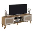 Ver imagem 5 de Rack Aparador Charlotte 1,80m Carvalho e Off White Artely