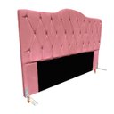 Ver imagem 2 de Cabeceira Queen Size Cama Box de Casal Quarto Estofada Barcelona 160cm:suede Rosê