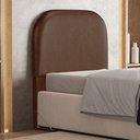 Ver imagem 3 de Cabeceira Cama Box 100cm Orgânica Lanna W01 Couríssimo Marrom - Lyam Decor