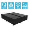 Base Cama Box Baú Bipartido Queen Suede Preto 43x158x198 - 2