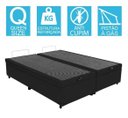 Ver imagem 2 de Base Cama Box Baú Bipartido Queen Suede Preto 43x158x198