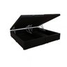 Base Cama Box Baú Bipartido Queen Suede Preto 43x158x198 - 1