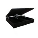 Ver imagem 1 de Base Cama Box Baú Bipartido Queen Suede Preto 43x158x198