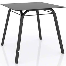 Conjunto de Mesa Lotus 75cm com 4 Cadeiras 121 Preto Platina Artefamol - 3